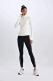 DeFactoFit Standart Fit Dik Yaka Sporcu Uzun Kollu Tişört B0811AX25SPER105