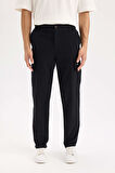 DeFacto Relax Fit Rahat Kesim Yazlık Pantolon Kargo Cepli Düz Paça D5967AX25SPBK81