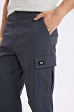 Relax Fit Pantolon Kargo Cepli Düz Paça	