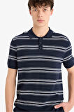 DeFacto Regular Fit Polo Yaka Çizgili Kısa Kollu Yumuşak Tuşeli Triko Tişört E2665AX25SPNV64
