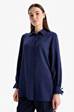 DeFacto Regular Fit Basic Düz Viskon Uzun Kollu Tesettür Gömlek Tunik D7352AX25SPNV31