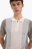 DeFacto Standart Fit Polo Yaka Yarım Fermuarlı Triko Kısa Kollu Tişört E5438AX25SMBG404
