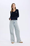 Coool Slim Fit Dar Kesim Bisiklet Yaka Triko Kazak