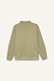 DeFactoFit Oversize Geniş Kalıp Fermuarlı Dik Yaka Baskılı Kalın Sporcu Sweatshirt E5703AX24WNKH271