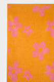 Kadın Çiçek Desenli Pamuklu Plaj Havlusu