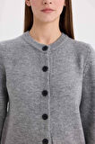 DeFacto Regular Fit Bisiklet Yaka Basic Düz Düğmeli Soft Touch Yumuşak Triko Hırka E3654AX25SPGR452