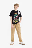 DeFacto Erkek Çocuk Looney Tunes Bisiklet Yaka Kısa Kollu Tişört E3108A825SMBK81