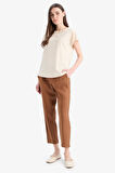 Jogger Fit Esnek Belli Düz Paça Pantolon