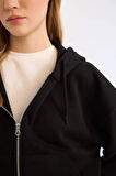 Coool Standart Fit Kapüşonlu Basic Düz Kanguru Cepli Fermuarlı Sweatshirt