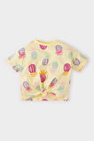 DeFacto Kız Bebek Bisiklet Yaka Desenli Kısa Kollu Tişört E4792A525SMYL149