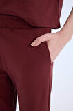 DeFacto Wide Leg Geniş Paça Eşofman Altı Beli Lastikli Cepli Basic Düz Bordo D3759AX25SPBR52