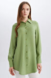 DeFacto Regular Fit Basic Düz Uzun Kollu Tesettür Gömlek Tunik Z3538AZ25SPGN1209