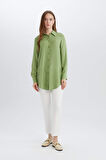 DeFacto Regular Fit Basic Düz Uzun Kollu Tesettür Gömlek Tunik Z3538AZ25SPGN1209