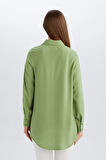 DeFacto Regular Fit Basic Düz Uzun Kollu Tesettür Gömlek Tunik Z3538AZ25SPGN1209