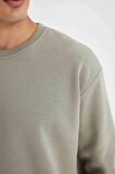DeFacto Oversize Geniş Kalıp Bisiklet Yaka Kalın Basic Düz Sweatshirt T5139AZ24AUKH211