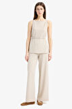 Wide Leg Geniş Paça Basic Düz Pike Pantolon