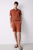 Regular Fit Krinkıl Bermuda