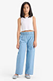 Kız Çocuk Wide Leg Jean Pantolon