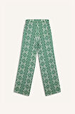 Regular Fit Geniş Bol Paça Desenli Pantolon