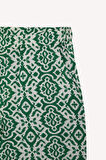 Regular Fit Geniş Bol Paça Desenli Pantolon