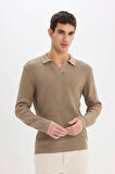 Standart Fit Polo Yaka Triko Kazak