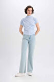 DeFacto Slim Fit Dar Kesim Bisiklet Yaka Basic Düz Ribana Kısa Kollu Tişört E5905AX25SPBE177