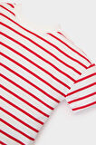 Erkek Bebek Bisiklet Yaka Çizgili Kısa Kollu Tişört