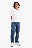 Erkek Çocuk Straight Fit Düz Paça Jean Pantolon