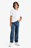 Erkek Çocuk Straight Fit Düz Paça Jean Pantolon