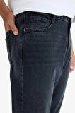 Defacto D8587 Siyah %100 Pamuk 90's Slim Fit Dar Kalıp Yüksek Bel Dar Paça Jean Pantolon