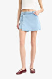 DeFacto Yüksek Bel Cepli Mini Jean Şort Etek E4697AX25SMNM39