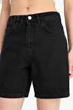 DeFacto Yüksek Bel Jean Bermuda Şort E4702AX25SMNM40