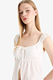 Coool Fitted Poplin Kolsuz Bluz