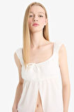 Coool Fitted Poplin Kolsuz Bluz