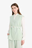 DeFacto V Yaka Kemerli Twill Tesettür Klasik Yelek F1371AX25SMGN1181