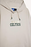 DeFactoFit NBA Boston Celtics Oversize Geniş Kalıp Kapüşonlu Kalın Kumaş Sweatshirt