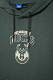 DeFactoFit NBA Milwaukee Bucks Boxy Fit Kapüşonlu Sırt Baskılı Kanguru Cepli Kalın Sweatshirt D3246AX24WNGN1177