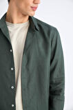 DeFacto %100 Keten Regular Fit Polo Yaka Yazlık Uzun Kollu Gömlek D9925AX25SPKH498