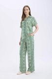 DeFacto Regular Fit Desenli Beli Lastikli Düz Paça Pantolon D8844AX25SPGN751