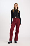 DeFacto Wide Leg Kumaş Pantolon Geniş Bol Paça Yüksek Bel Basic Düz Standart Boy E1043AX24WNBR248