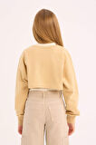 DeFacto Kız Çocuk Bisiklet Yaka Baskılı 2'li Sweatshirt D9442A825SPBG203