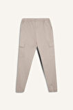 DeFacto Jogger Gabardin Pantolon Beli Lastikli Kargo Cepli Lastikli Paça E1037AX24WNBG766