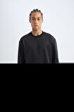 DeFactoFit Standart Fit Bisiklet Yaka Basic Düz Sporcu Sweatshirt E0073AX24WNBK81