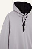 DeFactoFit Standart Fit Kapüşonlu Basic Düz Sporcu Sweatshirt D3736AX24WNGR523