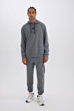 DeFactoFit Standart Fit Kapüşonlu Basic Düz Sporcu Sweatshirt D3736AX24WNGR211