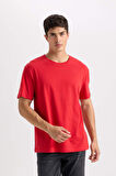 DeFacto New Regular Fit Bisiklet Yaka Basic Düz Kısa Kollu Tişört E1091AXNSRD70