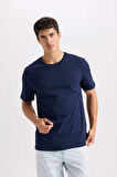 DeFacto New Regular Fit Bisiklet Yaka Basic Düz Kısa Kollu Tişört E1091AXNSNV135