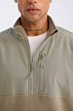 DeFactoFit Standart Fit Dik Yaka Fermuarlı Polar Sporcu Sweatshirt D9226AX24WNKH465