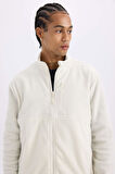 DeFactoFit Standart Fit Cepli Sporcu Polar Hırka D2731AX24WNBG721