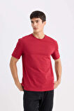 DeFacto New Regular Fit Bisiklet Yaka Basic Düz Kısa Kollu Tişört E1091AXNSBR183